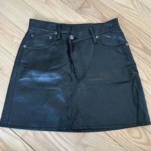 AGOLDE Leather Skirt Size 26